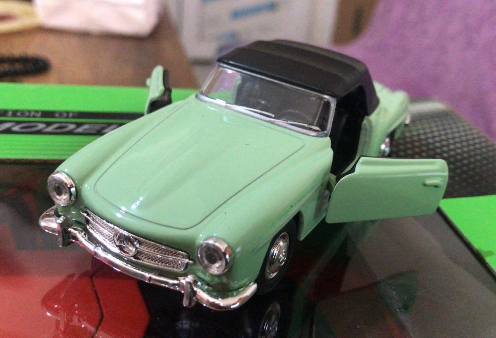 Model Metal Araba 1/36 Çek Bırak 1955 Yeşil Mercedes Benz 190sl Model Metal Araba 1/36 Çek Bırak 1955 Yeşil Mercedes Benz 190sl