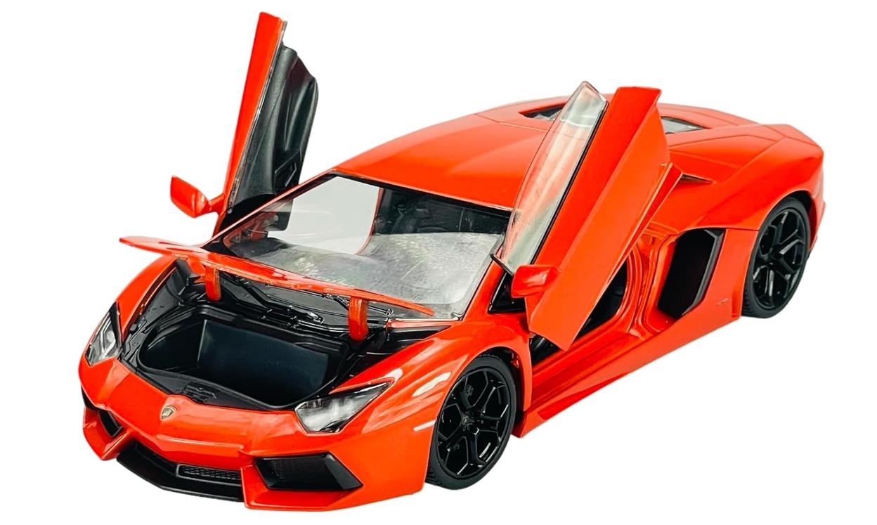 Welly Koleksiyon 1 / 18 Lamborghini Aventador Coupe Orange Model Metal Araba Welly Koleksiyon 1 / 18 Lamborghini Aventador Coupe Orange Model Metal Araba