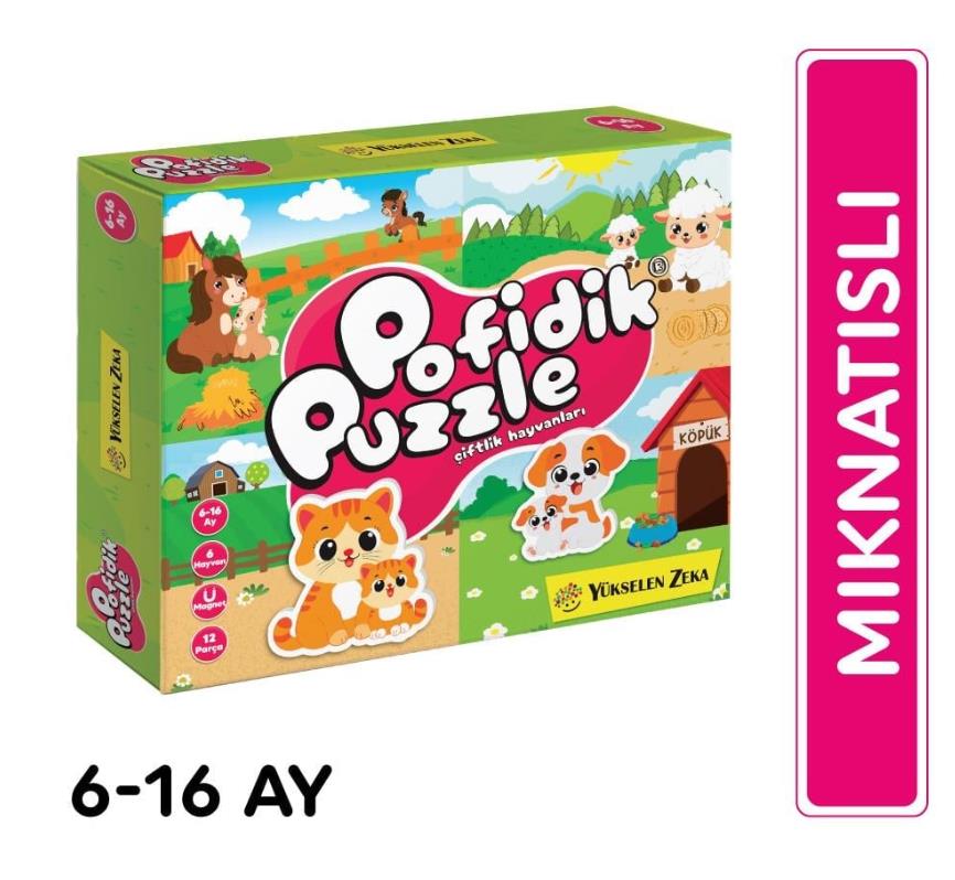 Yükselen Zeka 6-16 Ay Ilk Pofidik Magnet Puzzle - Çiftlik Hayvanları Yükselen Zeka 6-16 Ay Ilk Pofidik Magnet Puzzle - Çiftlik Hayvanları