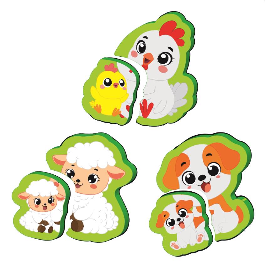 Yükselen Zeka 6-16 Ay Ilk Pofidik Magnet Puzzle - Çiftlik Hayvanları Yükselen Zeka 6-16 Ay Ilk Pofidik Magnet Puzzle - Çiftlik Hayvanları